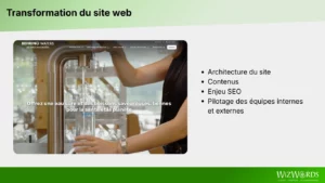 Transformation du site web